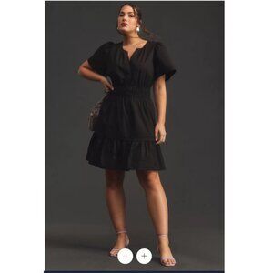 Anthropologie The Somerset Mini Dress- XL Black